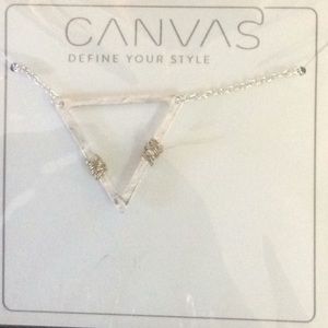 Canvas Jewelry Trinity Triangle Trend Necklace MIP